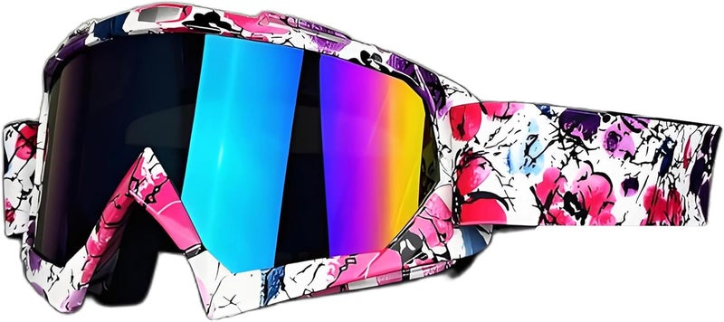 4-FQ Motocross Goggles ATV DirtBike Riding Racing Eyewear Windproof Glasses, Eye Protection Safety Goggles for Youth Men & Women, UV400 Anti-Fog Scratch Impact Resistant - Image 3